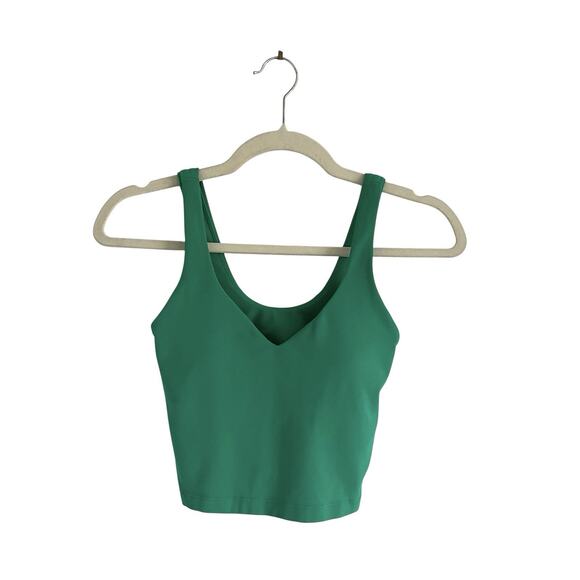 Lululemon Align Tank Nulu In Kelly Green Size 2 A/B Cup Sporty Active Wear Crop - Picture 2 of 8